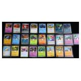 Lot of 25 Pokemon cards w/ 1 grain silver pieces