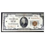 1929 Federal Reserve Of New York $20 note