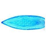 Vntg blue glass celery boat dish