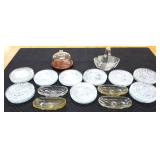 Lot of 53 pieces of clear glassware items
