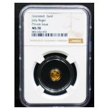 Graded MS70 Jolly Roger Undated gold coin