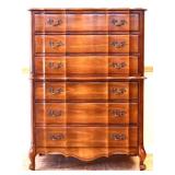 Vntg French cherry chest on chest
