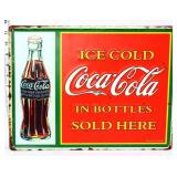 Metal Ice Cold Coca Cola sign