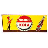 Vntg metal 29.75x11.50 Nichol Kola adv sign