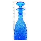 MCM blue diamond star decanter with stopper