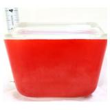 Vntg Pyrex #503 fridge dish w/ lid, lid chip