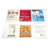 Lot of 6 vntg firearm related paper adv