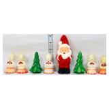 Lot of 8 figural Christmas candles