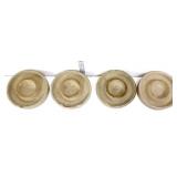 4 vntg stone furniture caster cups see pics