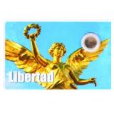 1/1000 Libertad platinum piece on card