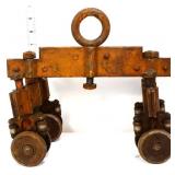 Vntg industrial I beam trolley