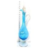 Vntg capri blue Empoli decanter w/ clear stopper