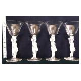 4 Baye; Basshus nude stem cordial glasses