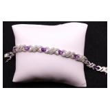 Amethyst tennis bracelet, lab created
