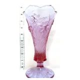 Fenton dusty rose 9in daffodil pedestal vase