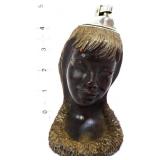 Vntg 5in Hawaiian Hula Girl bust table lighter