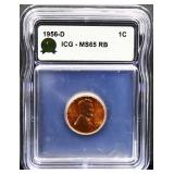 Graded MS65 1956D Lincoln penny