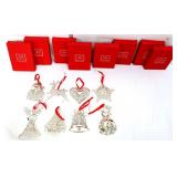Lot of 8 Lenox Christmas ornaments in org boxes