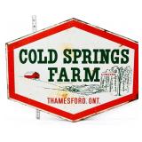 Vntg metal 22.75x17.5  Cold Springs Farm sign