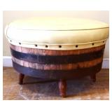 Vintage barrel bottom stool