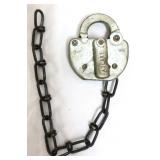 Vntg Adlake lock with chain