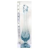 Fenton blue 11in bud vase