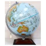 Vintage globe on wood base