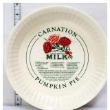 Vntg Carnation Pumpkin Pie recipe pie plate