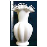 Fenton silver crest 8in melon vase