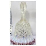 Fenton iridescent daisy & button bell