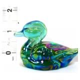 Fenton miniature green carnival sitting duck