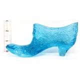 Light blue daisy & button shoe