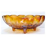 Marigold carnival footed fruit bowl