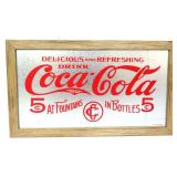 Framed 16x9.25 Coca Cola wall art