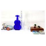 Mixed estate lot, inc blue guitar bottle