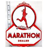 Porcelain 7.5x10 Marathon Dealer sign