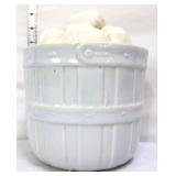 Vntg McCoy blue basket cookie jar