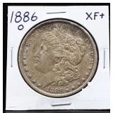 1886O Morgan silver dollar