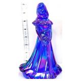 Fenton 7in blue carnival bridesmaid figure