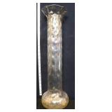 Vintage 23in clear glass vase