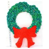 Vntg plastic popcorn 19in wreath