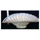 Opalescent folded edge console bowl