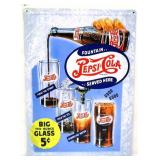 Metal 12x16.75 Pepsi Cola sign