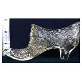 Clear daisy & button shoe