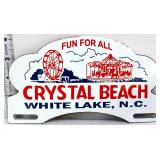 Porcelain 8x4.5 Crystal Beach tag topper