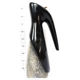 Vntg Evans 8.5in black/gold table lighter