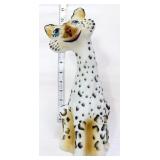 Fenton 11 SPINDLER hand painted leopard alley cat