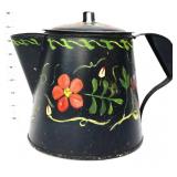 Vintage black painted coffee pot