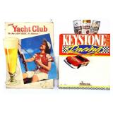 Lot of 2 vntg cardstock adv signs
