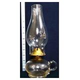 Vintage clear glass oil finger lamp